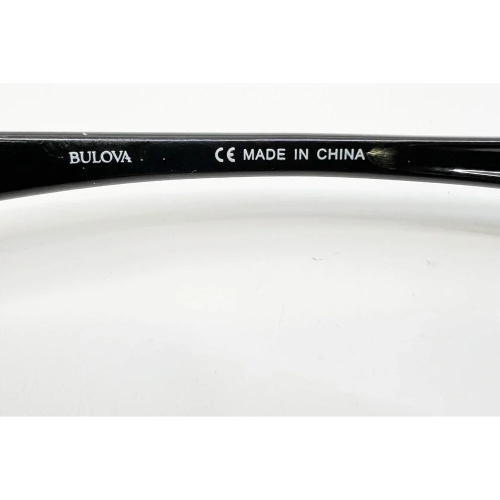 Bulova Sunglasses Men Shiny Black Polarized Coronado 62-16-136